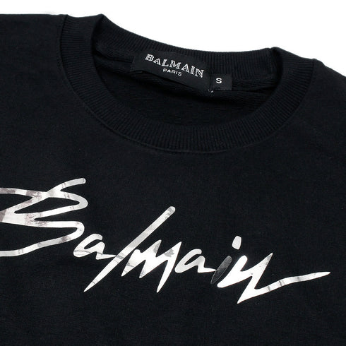 Balmain Black Silver S Sweatshirt